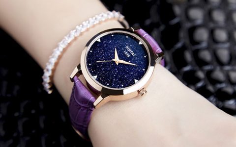 女士时尚星空皮带手表