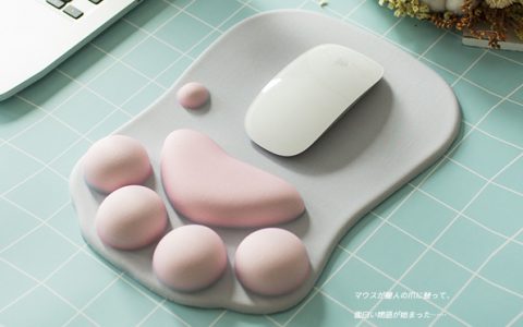 超可爱的猫爪护腕鼠标垫