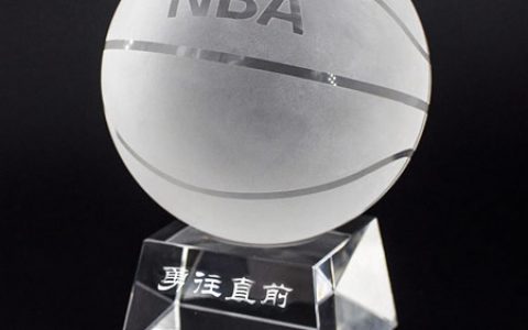 创意NBA水晶篮球摆件