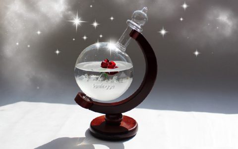 木质地球仪天气预报瓶