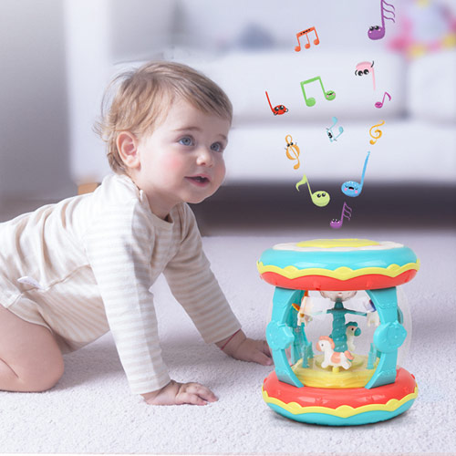 婴儿手拍鼓儿童拍拍鼓可充电6-12-18个月1岁宝宝音乐早教益智玩具
