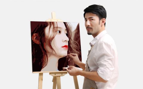 diy数字油画定制照片手绘画_星空礼物街