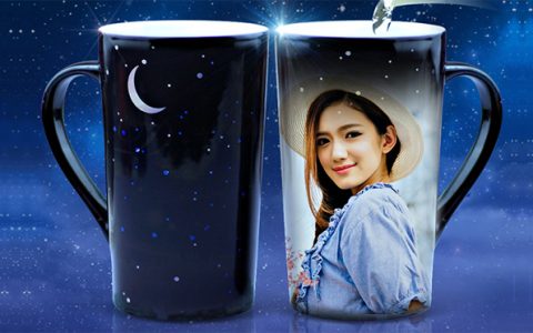 浪漫星空照片变色杯