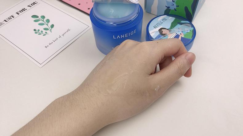 兰芝睡眠面膜实测：晚睡亦美人早起水光肌